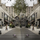 Illustration for article titled This Twisting Mirror Bridge Reflects Every Detail of a Shanghai Street